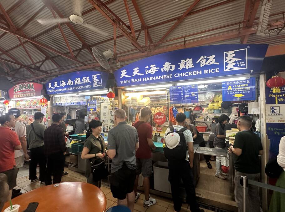 Anthony Bourdain recommended Hainanese Chicken rice hawker stall. PIcture by Daniel Scott