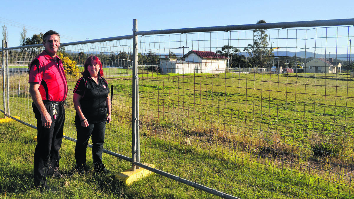 INVESTIGATING OPTIONS: Pictured in May 2015, land owners Shayne Herring and Julie Kay at the Aberdare site they wish to develop.