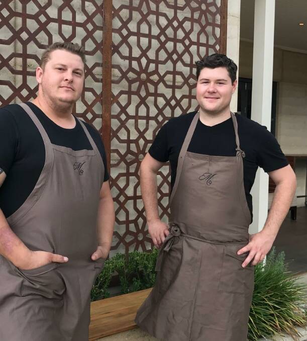 CULINARY COUP: Margan head chef Jonathan Heath and newly-appointed sous chef Thomas Boyd, who previously worked at The Ledbury in London. Picture: Supplied