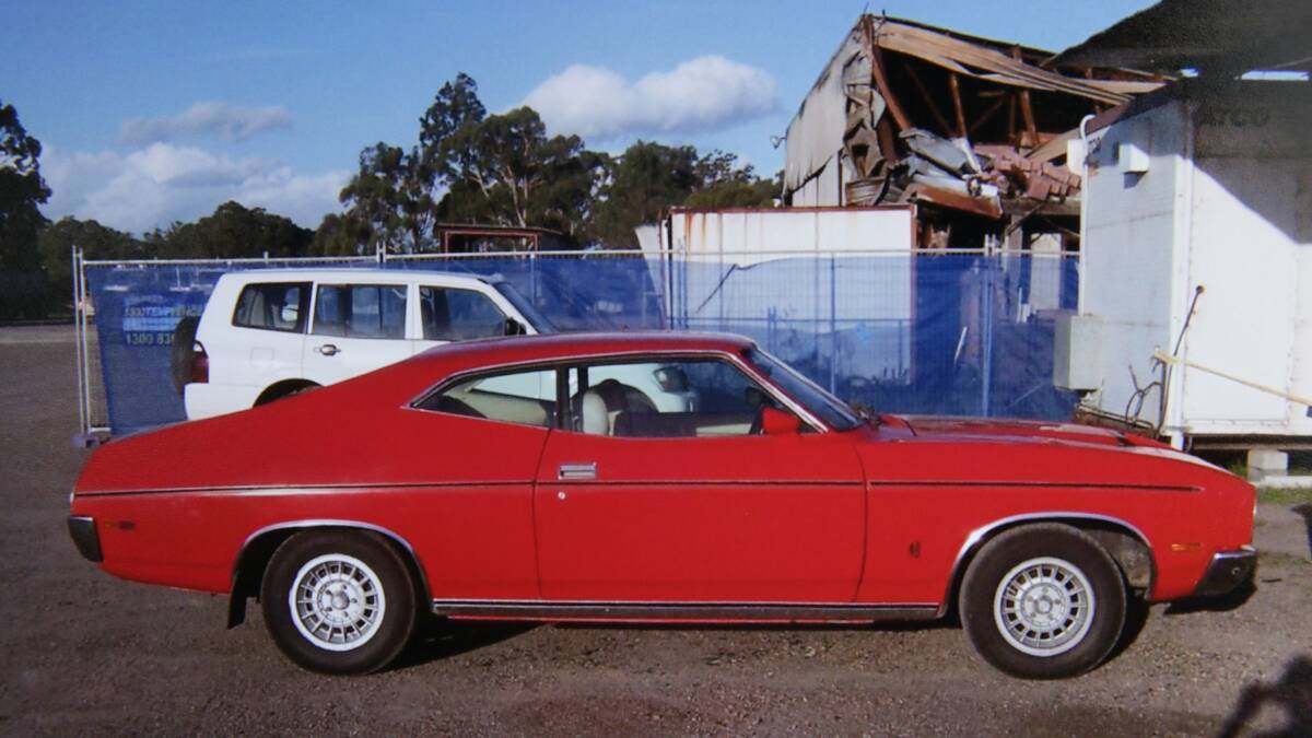 Happier times: Barrie Ellison's 1974 V8 Ford Falcon.