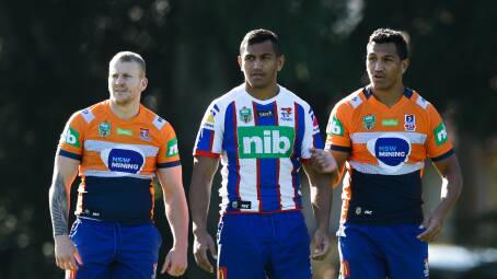 Mitch Barnett spent seven seasons playing alongside Daniel and Jacob Saifiti at the Knights. Picture by Jonathan Carroll