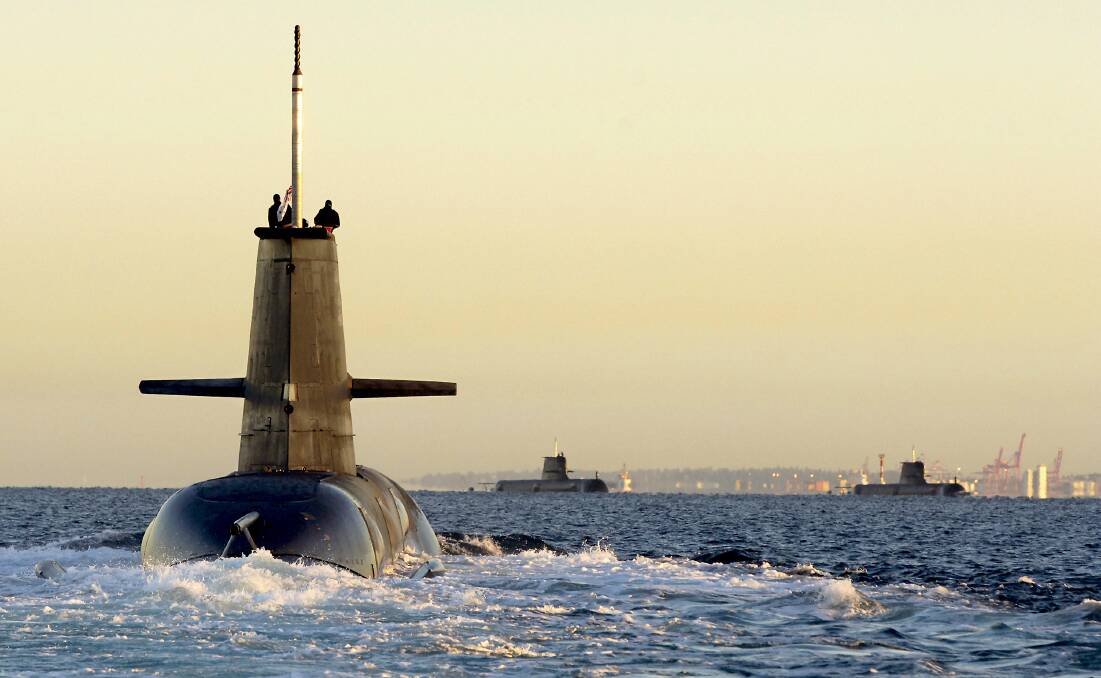 BIG SPEND: The writer wonders whether Australia's defence dollars are best spent on its fleet of submarines. Picture: Damian Pawlenko