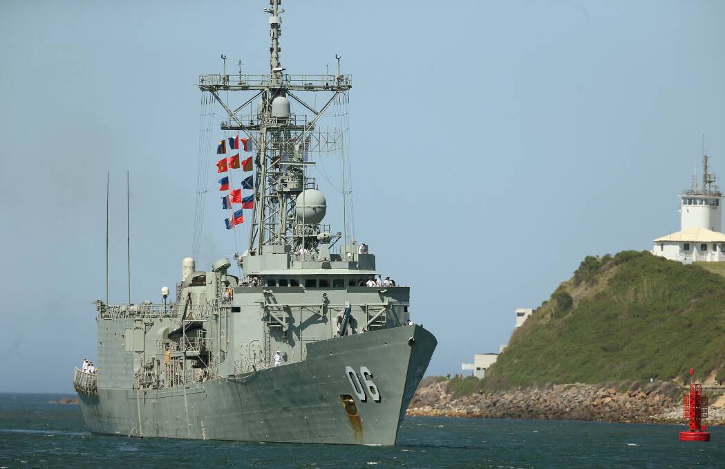 WELCOME: The HMAS Newcastle will play key roles in the city’s Anzac Day commemorative services.