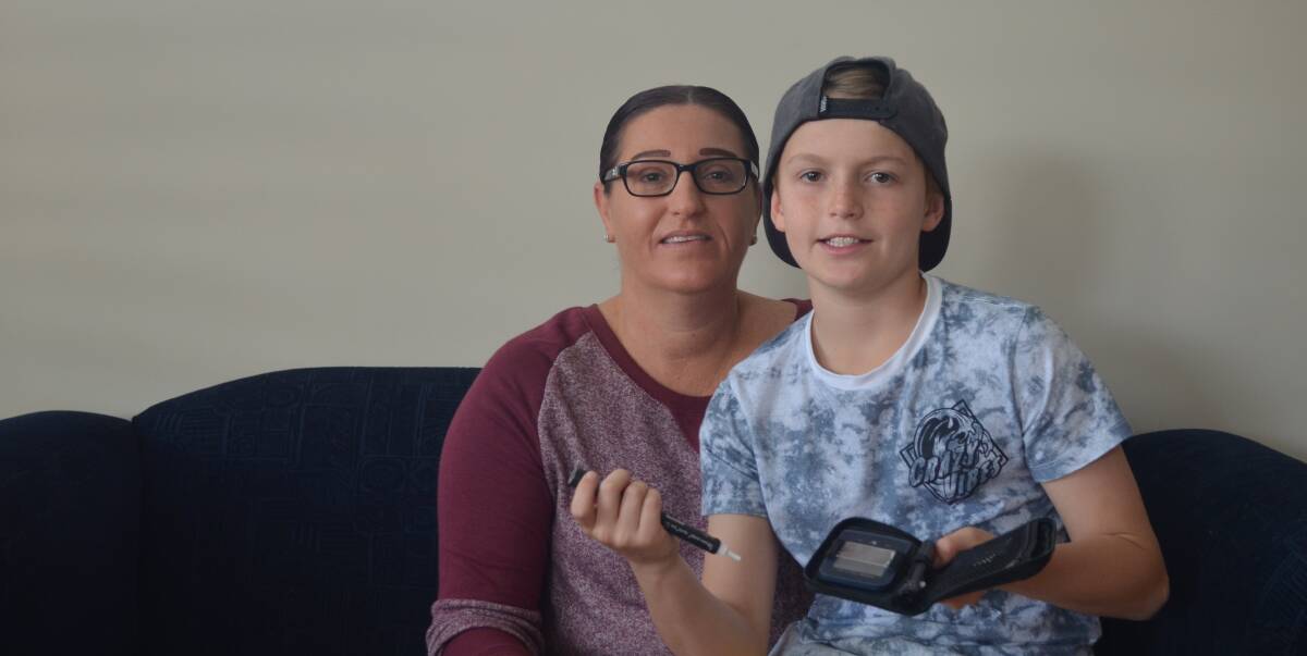 BETTER NOW: It's been "brain overload" for Megan Mackersey who's had to quickly come to grips with Tyler's juvenile diabetes, including carb counting, blood tests and insulin injections. Picture: Sam Norris