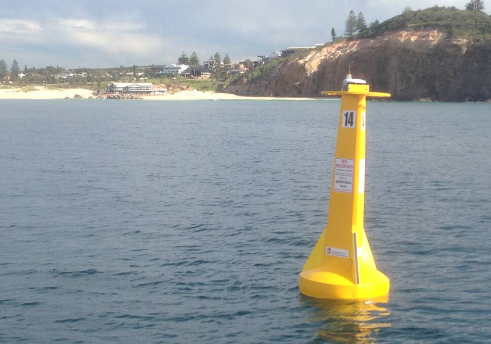 SHARK WATCH: The buoy is designed to detect acoustically tagged sharks that come within a 500-metre radius of the device off Redhead Beach. Picture: Supplied