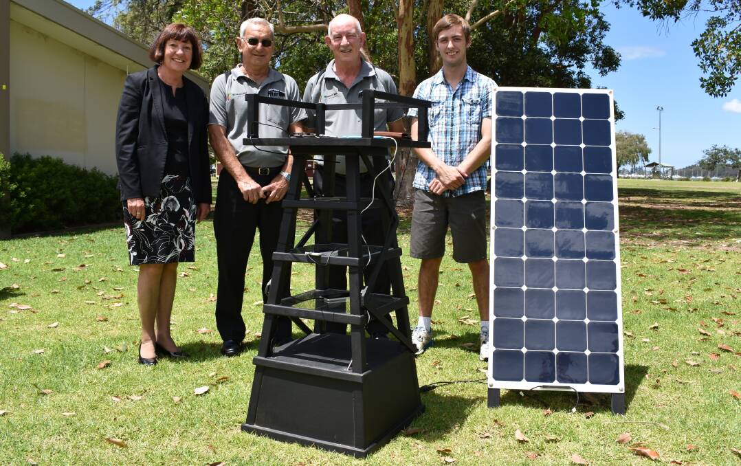 The charging station is modelled on the Redhead Beach shark tower. Picture: Supplied