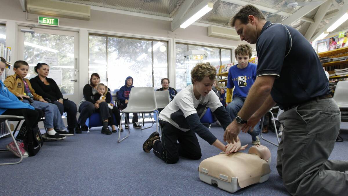 REGISTER TODAY: Council lifeguards will teach parents CPR and first-aid techniques that could help them to save a child's life. The sessions are free. Picture: Dean Osland