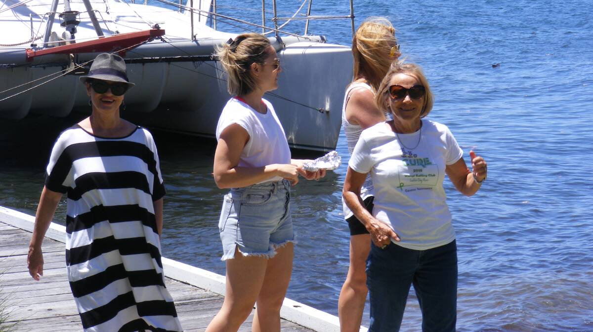 SUPPORT: Liz with family members who were seeing her off before another sailing race. Picture: Supplied