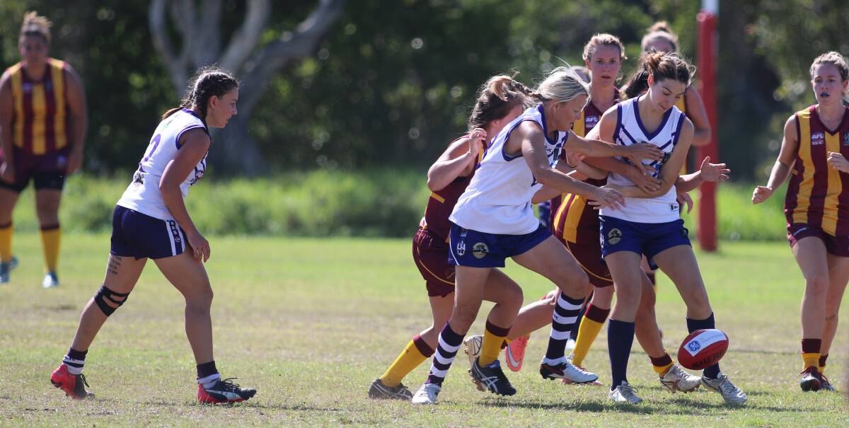 GROWING CODE: The Lake Macquarie Dockers and Cardiff will be part of the all-women day of Australian football at Newcastle's No 1 Sportsground on Saturday. Picture: David Stewart