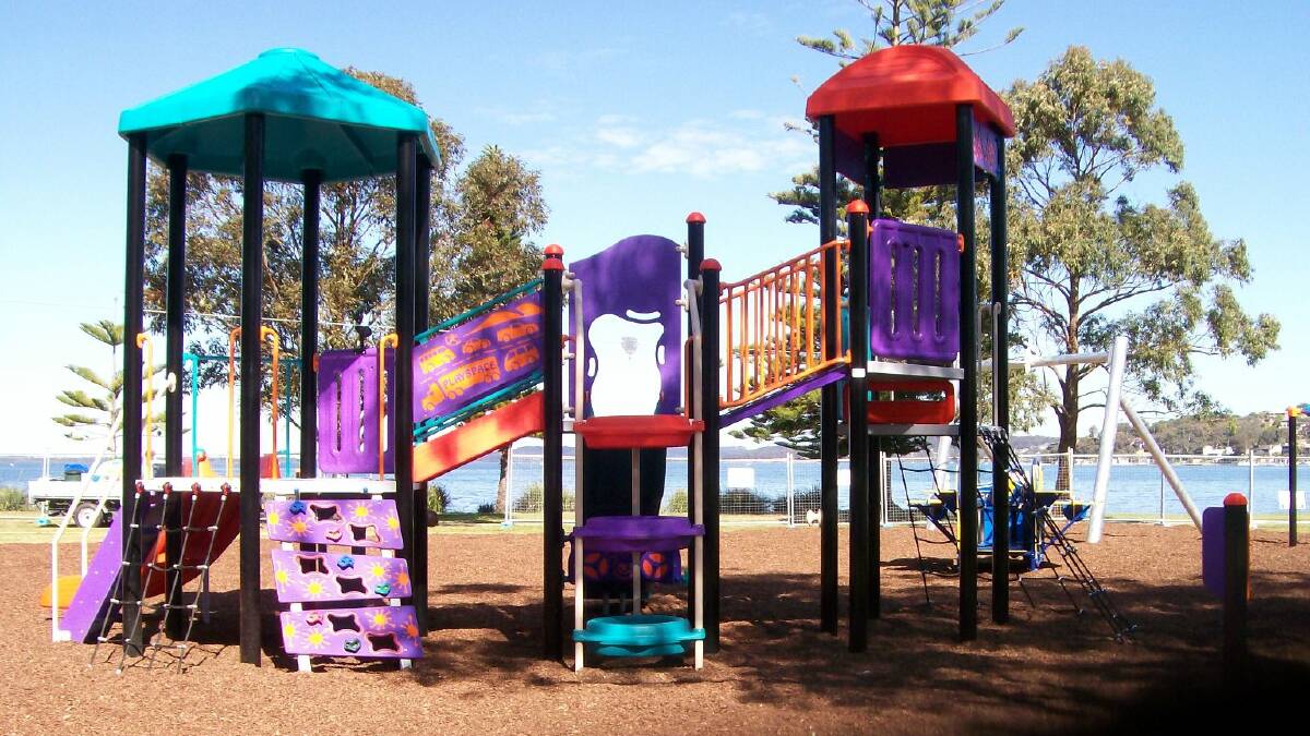 THE ORIGINAL: The three-tiered playground equipment destroyed in an arson attack in July. Council has fast-tracked its replacement. Picture: Supplied