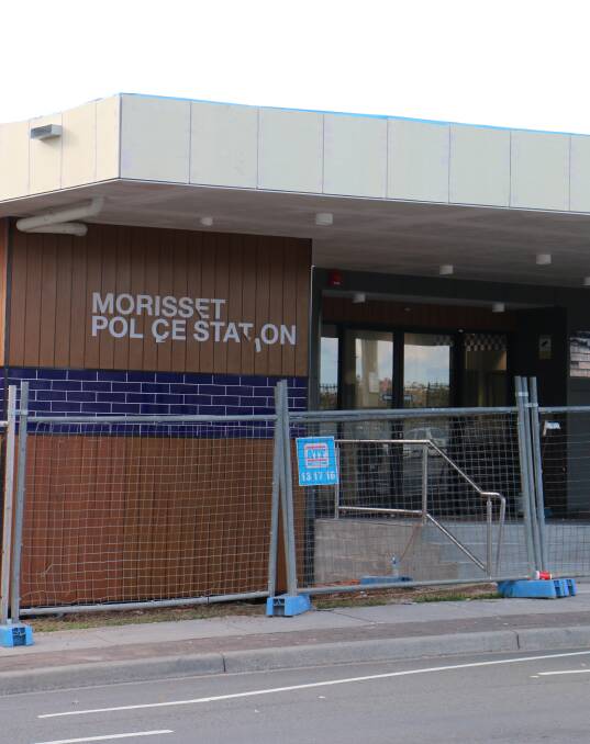 ALMOST DONE: Construction nears completion on the Morisset Police Station, on Dora Street, on Monday. The station is set to open on May 30. Picture: David Stewart 