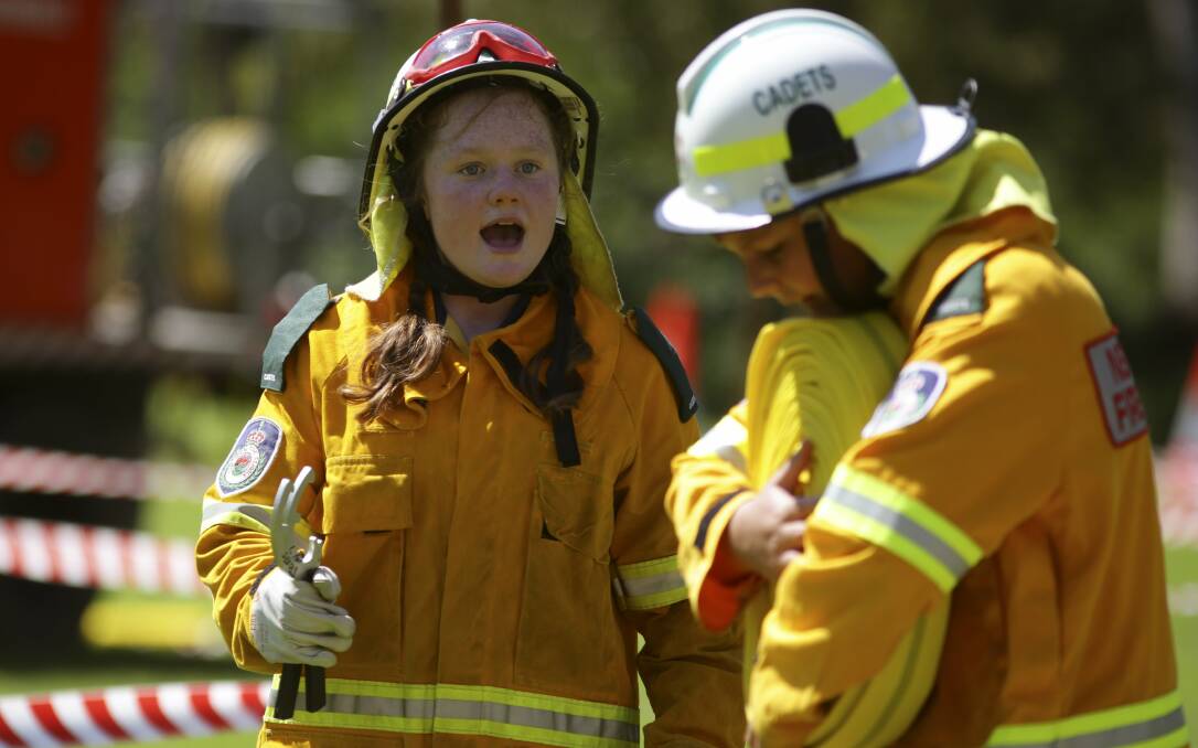 SKILLS TEST: Lake Macquarie cadets are pictured in an event at the Australian Fire Cadet Championships at Myuna Bay in 2015. Picture: Peter Stoop 