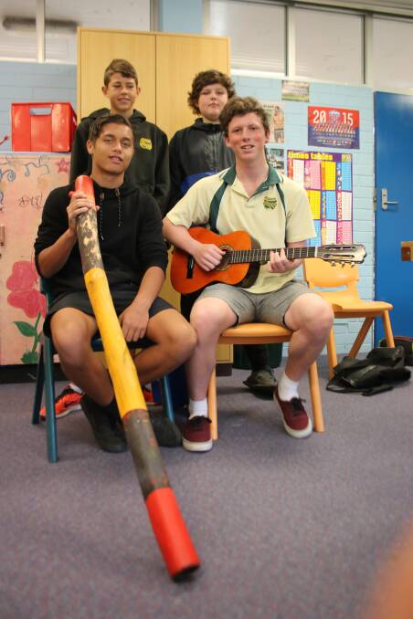 SELF-EXPRESSION: Music is a focus of the class. Staff have commented on the improvements they've noticed in the boys' self-confidence and communications skills. Picture: David Stewart