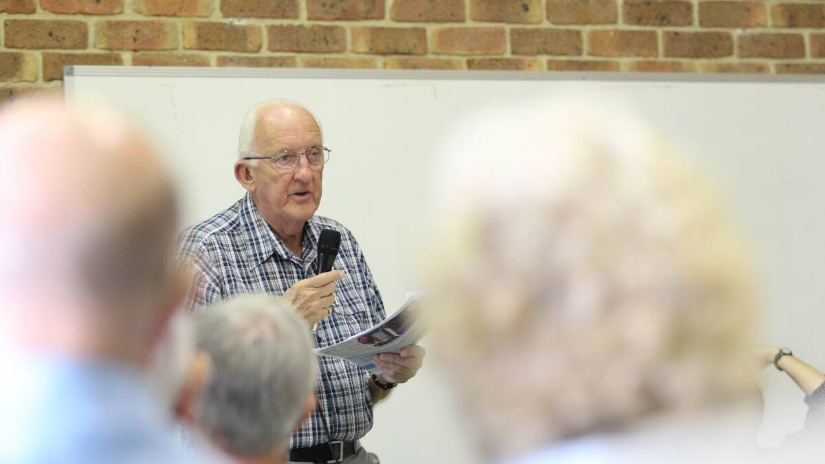 COMMUNITY VOICE: Retiring Bonnells Bay Progress Association president Col Roach welcomes all local residents to next Wednesday's meeting. Picture: Max Mason-Hubers