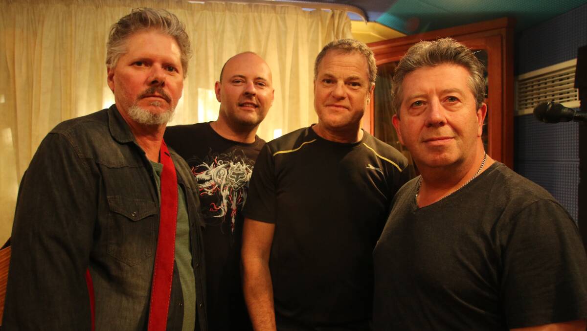 PARTY BAND: C 2 Air are Graeme McCutcheon, Paul King, Jeff Macleay and John Roy. Catch them in a 1980s-themed gig at Morisset Country Club on New Year's Eve. Picture: David Stewart