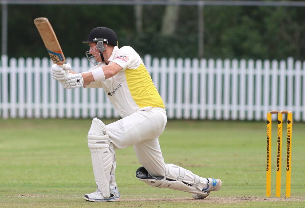 top score: Bush Blues batsman Greg Hunt made 47 for Toronto in a losing cause against Belmont on Saturday. Picture: David Stewart