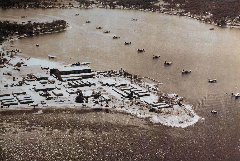 WAR EFFORT: The Rathmines Catalina base in 1943.