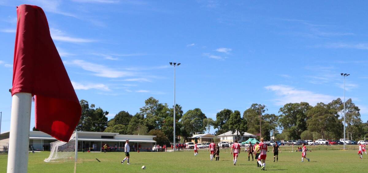 NEW LOOK: The new amenities block, car park and LED light towers were unveiled at Morisset United's trial match at Auston Oval on Saturday. Picture: David Stewart