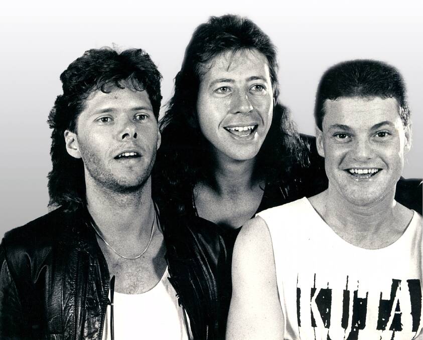 FLASHBACK: C 2 Air's Graeme McCutcheon, John Roy and Jeff Macleay get their 1980s on. Picture: Supplied