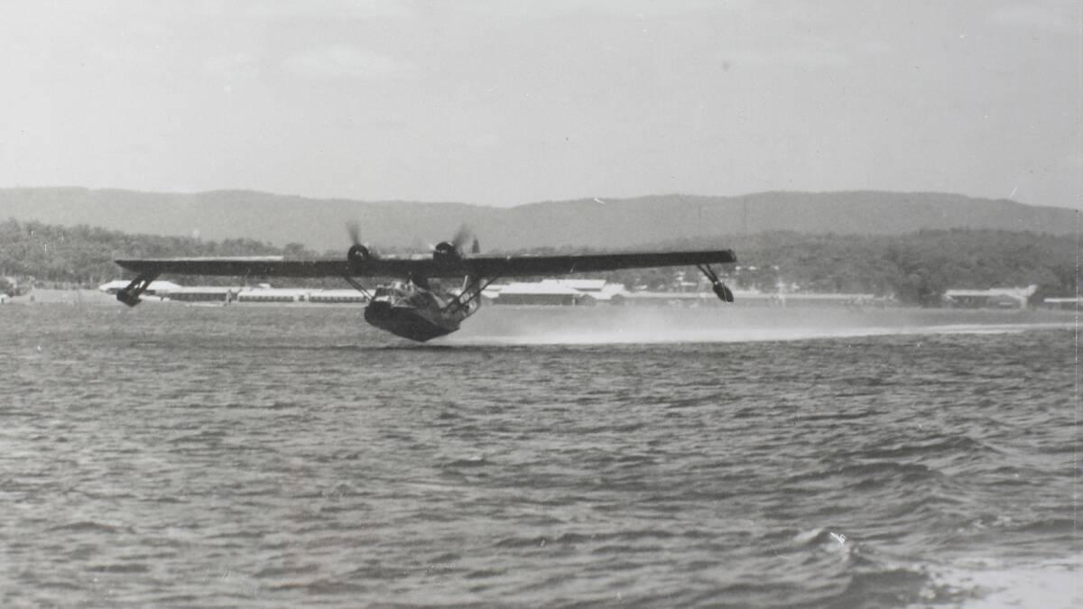 LIFT OFF: A Catalina aircraft taking off from Rathmines in 1943. 
