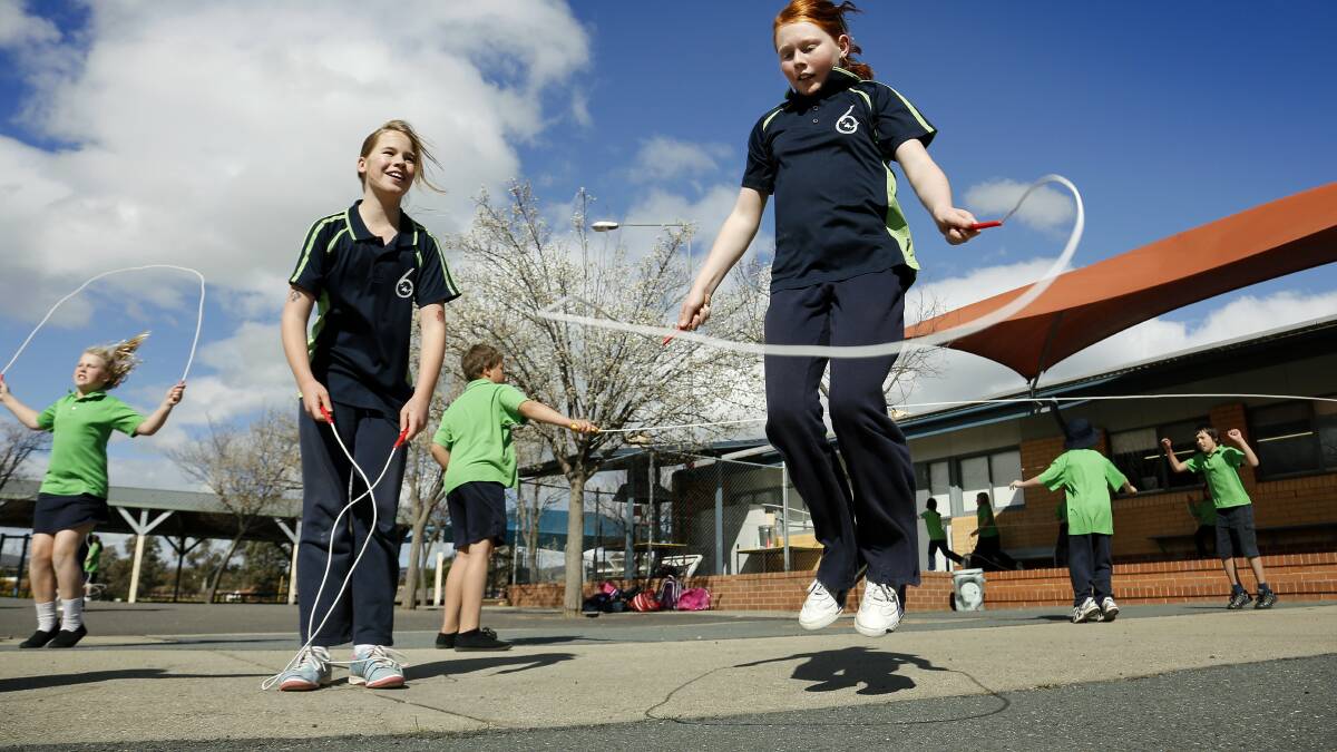 FUND RAISING: School children around Australia support the Jump Rope for Heart program every year, in support of the Heart Foundation. Picture: Jeffrey Chan