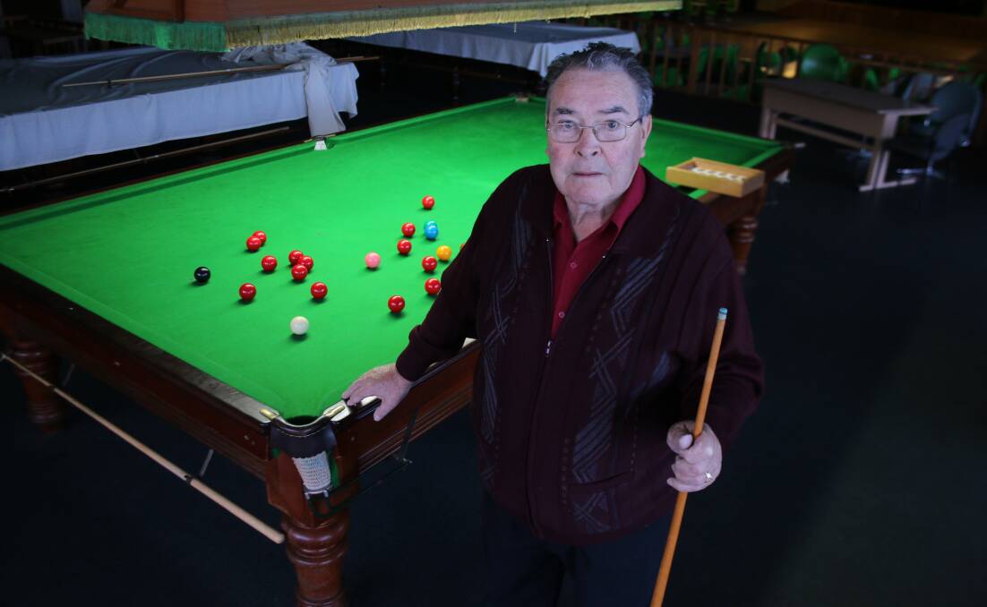 GIVING BACK: Noel Courtney has been battling prostate cancer for nine years. He has been a member of Morisset Snooker Club for 20 years. Picture: David Stewart