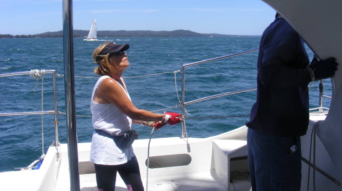 ON THE LAKE: Liz Wright enjoys her sailing. Picture: Supplied.