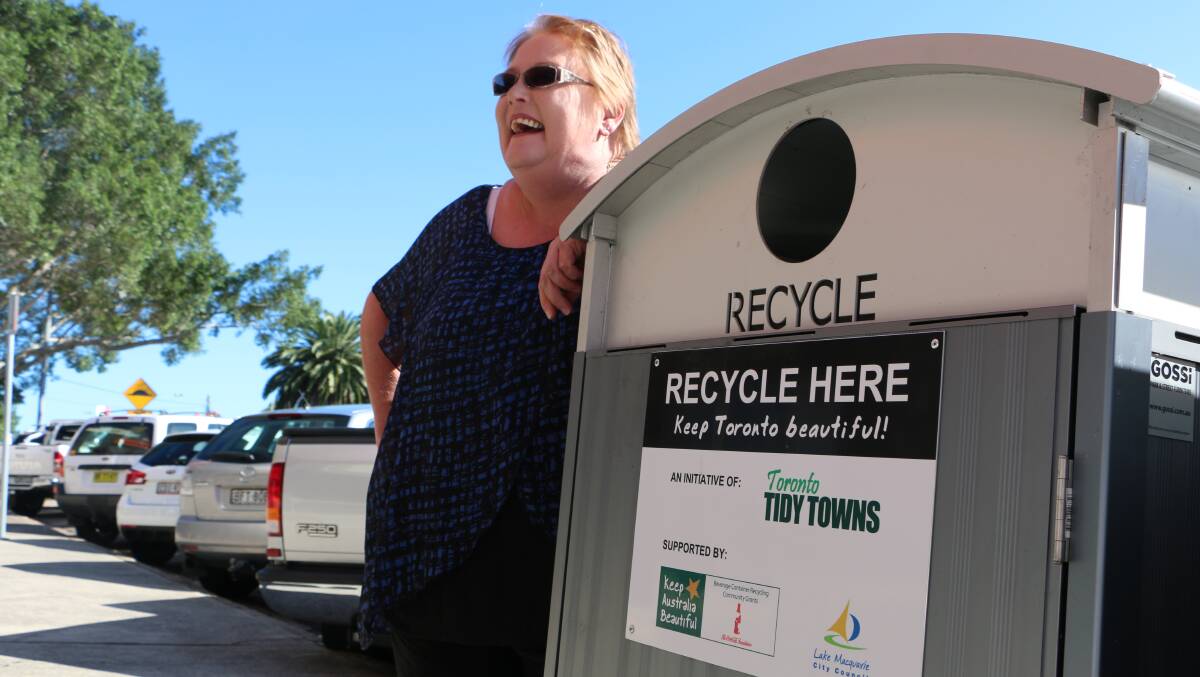 SUCCESSFUL: Litter reduction projects such as the recycling bins installed on The Boulevarde, in Toronto, are having a positive impact. Picture: David Stewart