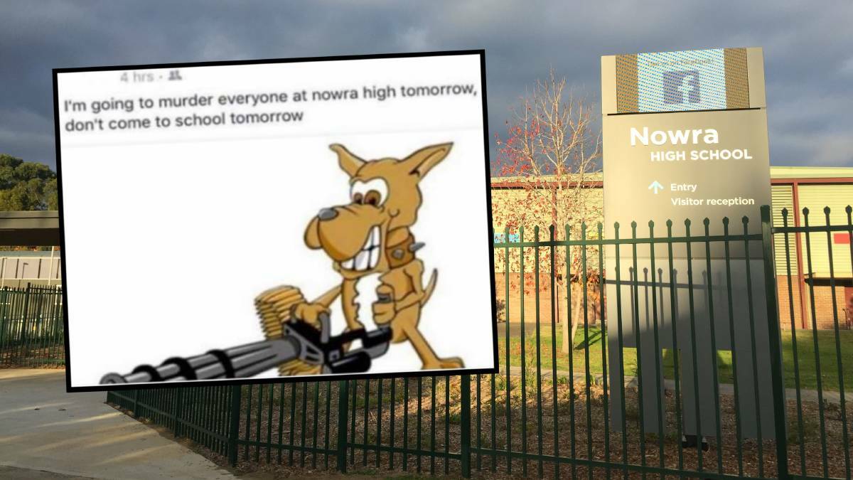 The Facebook post targeting Nowra High Public School.