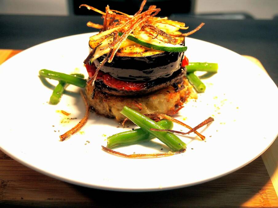 It's a stack: The veggie stack is popular among the non meat eaters dining at Tall Trees.