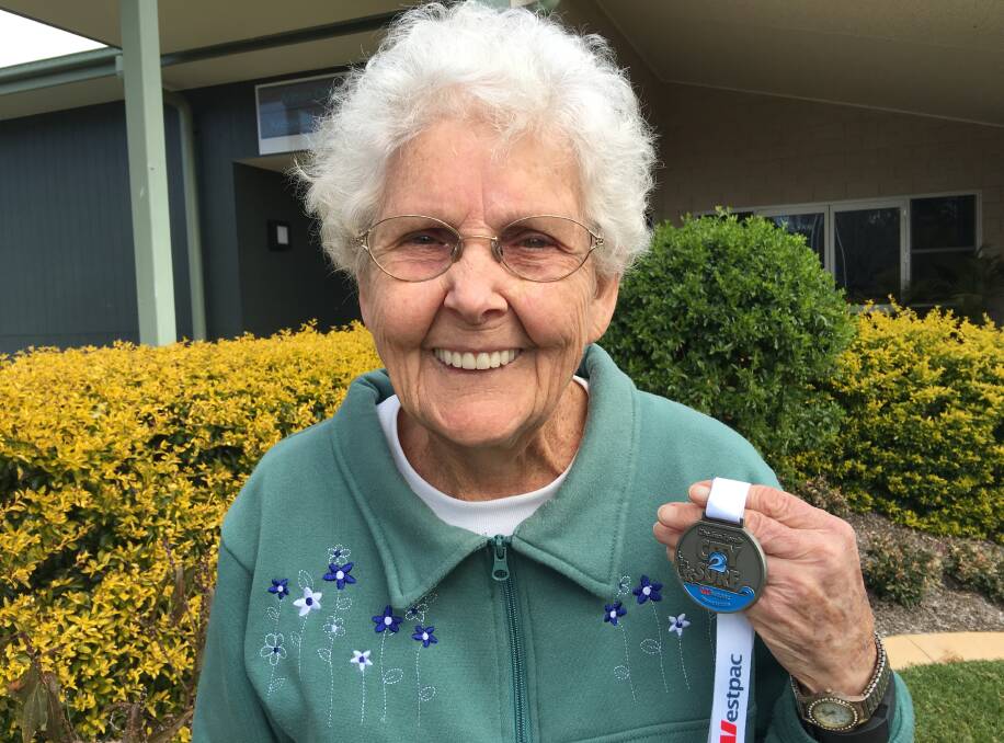 SPIRIT: Cooranbong resident Enid Webster, aged 95, completed her third City2Surf in 2016. Picture: Supplied