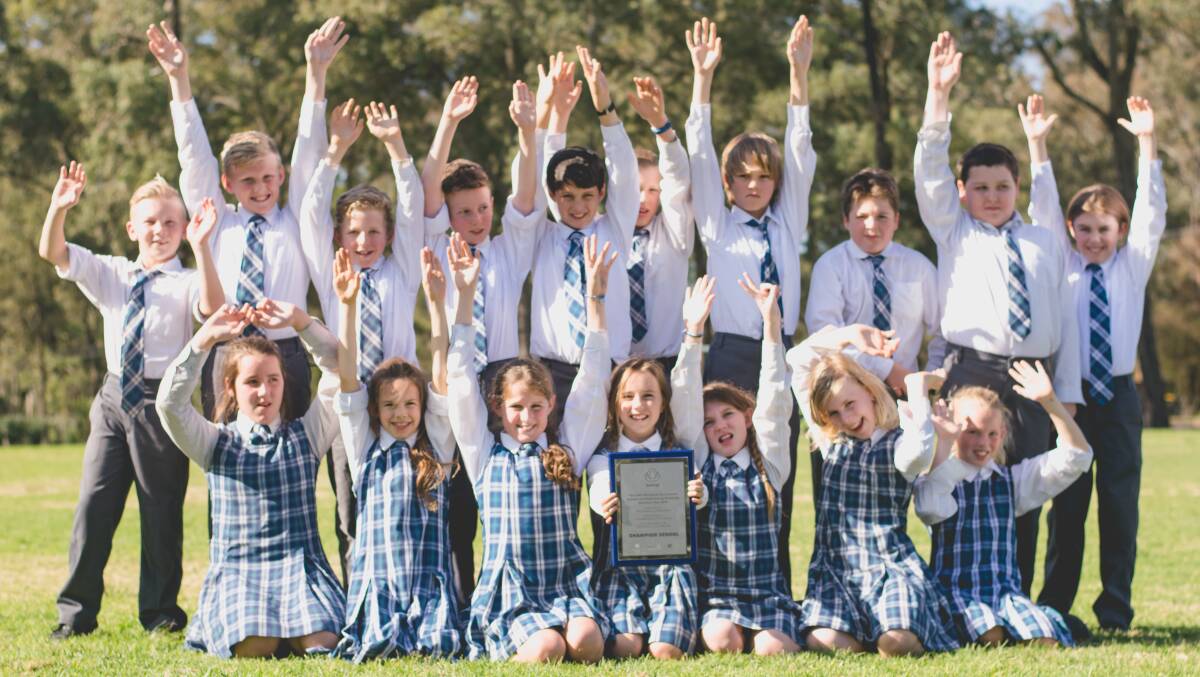 WINNERS: Heritage College at Morisset has won the 2016 Lake Macquarie City Council Science and Engineering Discovery Day Challenge. Picture: Supplied