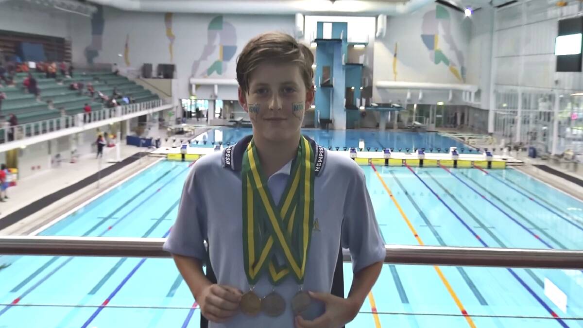 MEDAL HAUL: Harrison Williams competed against the best swimmers in Australia and came away a winner.
