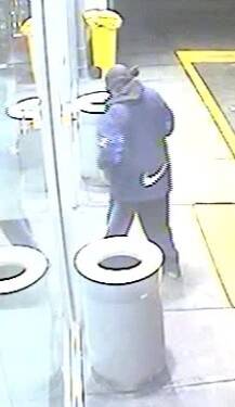 WANTED: A CCTV image of the man police want to speak to.