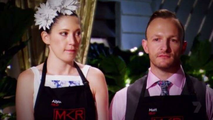 Villains Alyse and Matt were booted off MKR after last week's cook-off. Photo: Seven