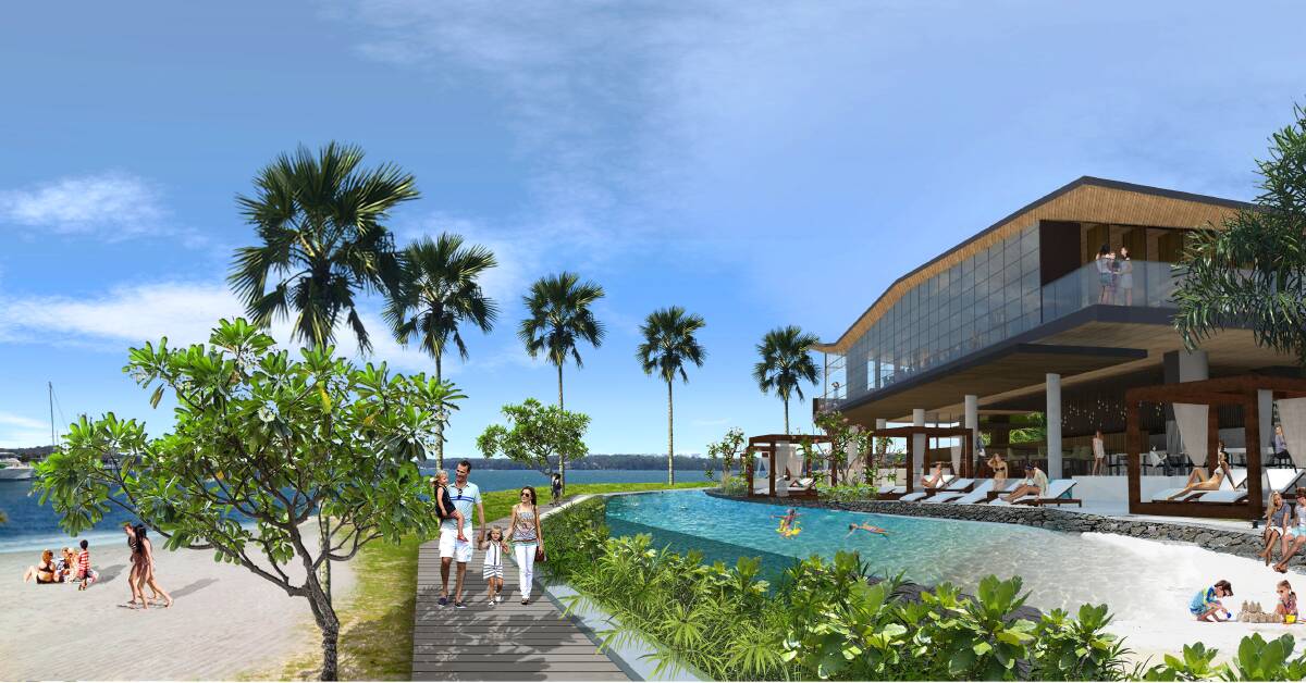 IMPRESSION: The proposed Trinity Point marina. Artwork by Squillace Architects