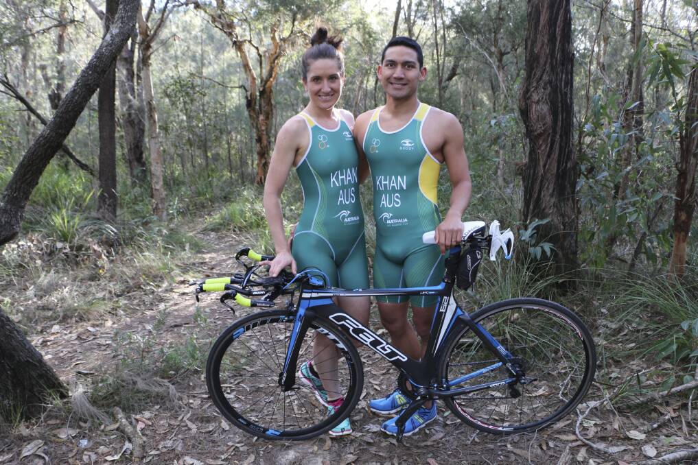 FAST TRACK: Holly and Raea Khan will represent Australia at the triathlon World Championship in Canada. Picture: Jamieson Murphy