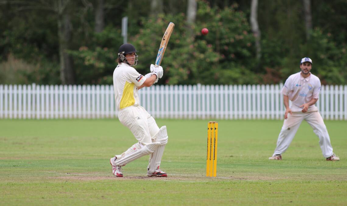 MAIN MAN: Joe Price swivels and pulls for four during a counter-attacking innings against Hamilton-Wickham at Ron Hill Oval this season. Picture: David Stewart