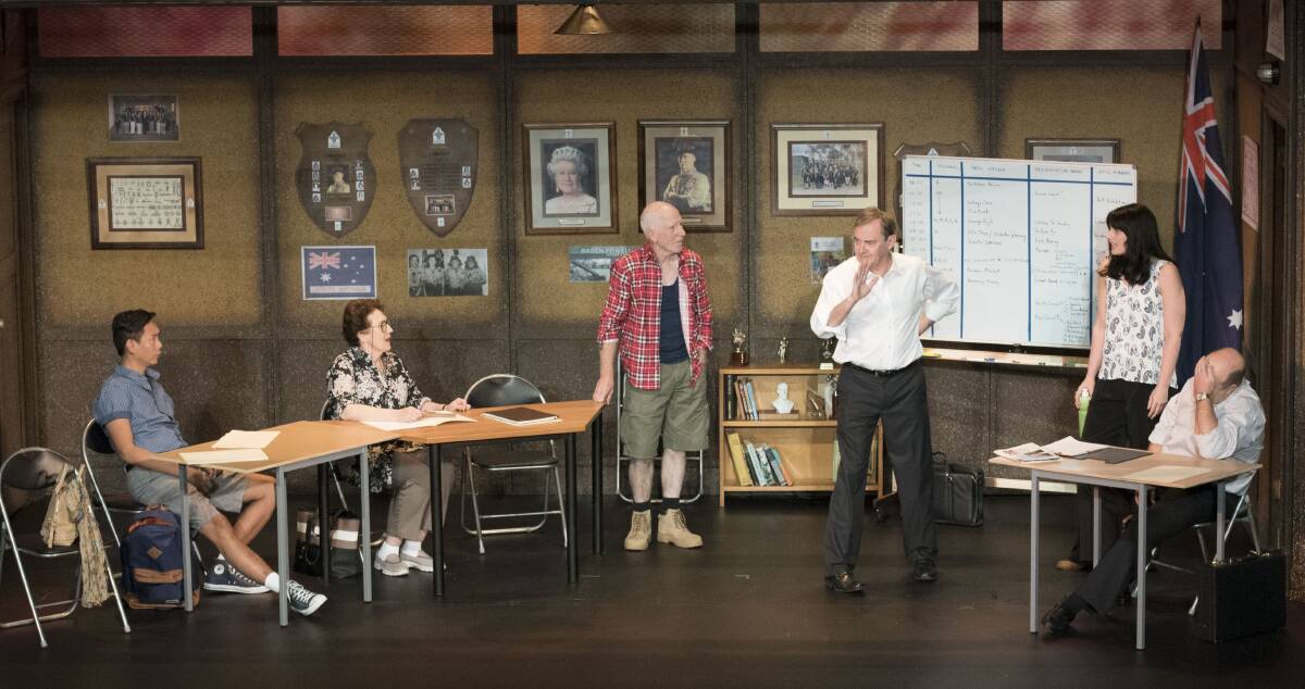 AUSSIES EXPOSED: A scene from the comedy Australia Day which opens at The Civic Theatre this Friday night.
