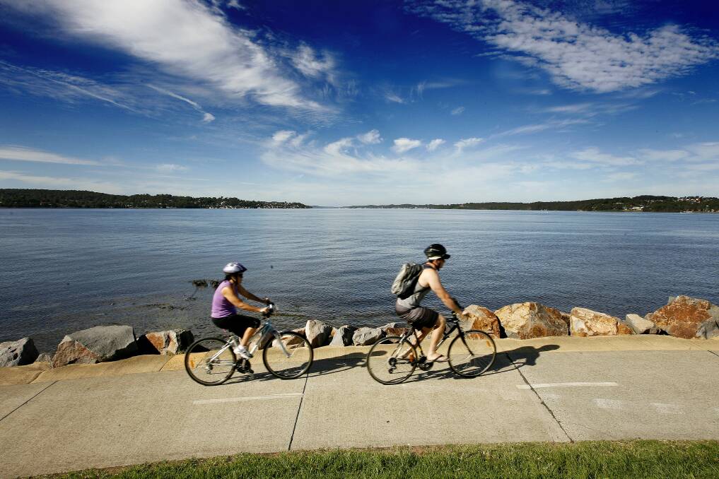 HEALTHY WAY: The best Lake Macquarie cycling routes are featured in the new brochure. Ryan Osland