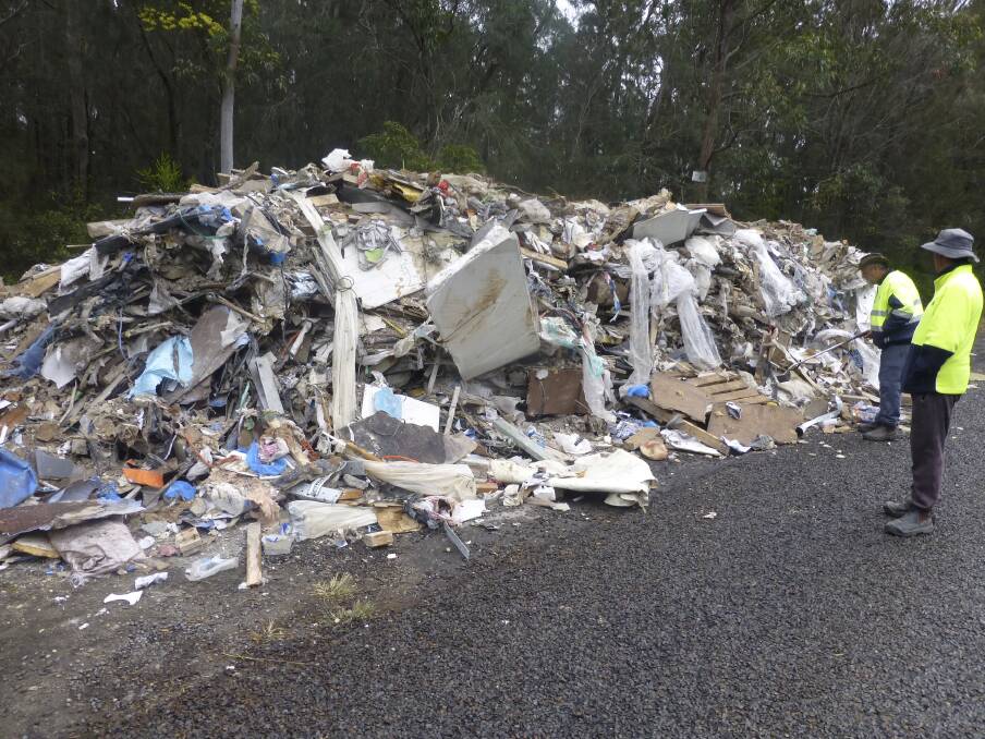 MESS: This truckload of material was dumped at Ryhope.
