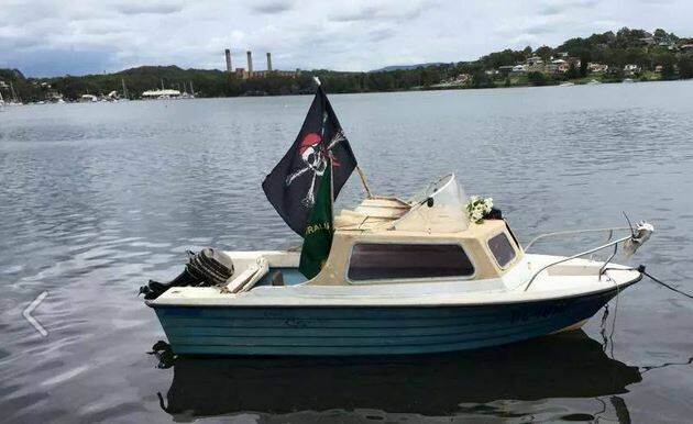 REMEMBERED: The pirate flag flew on Mr Connolly's boat.