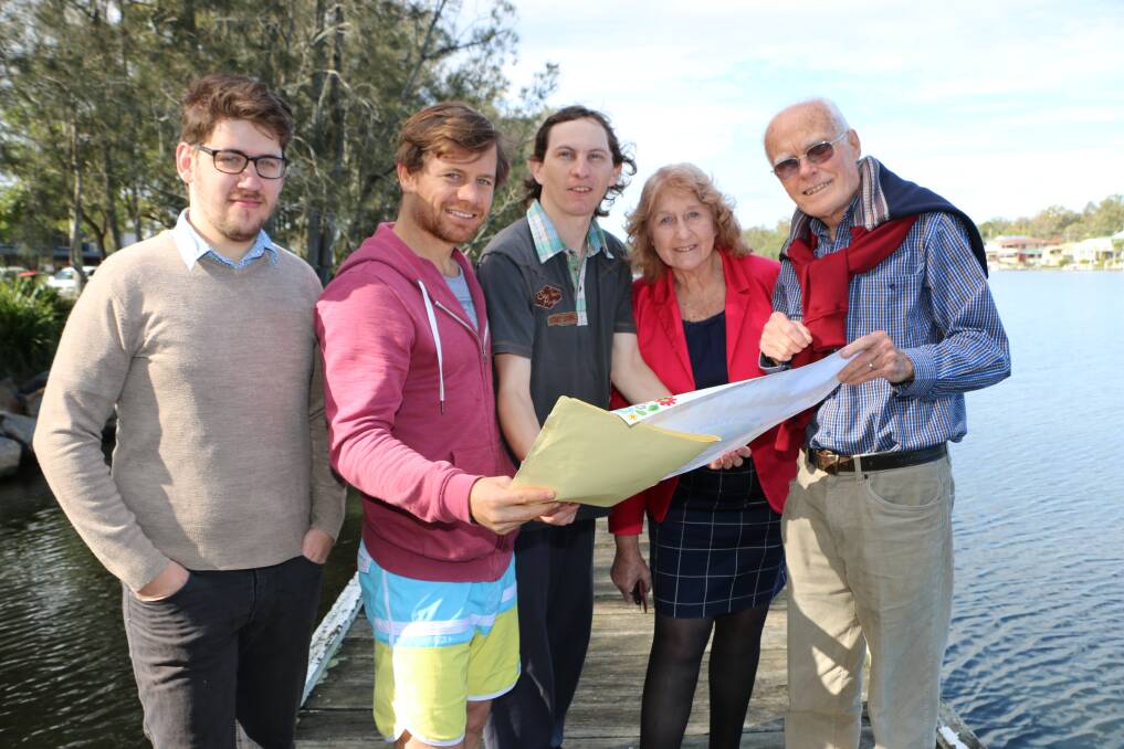 LOCAL CHANGE: Eco Health Expo organisers from, left, Nelson Hicks, Dane Sullivan, Norbert Lica, Antoinette Balnave and Tom Toogood disscue this Sunday's program. Picture: David Stewart