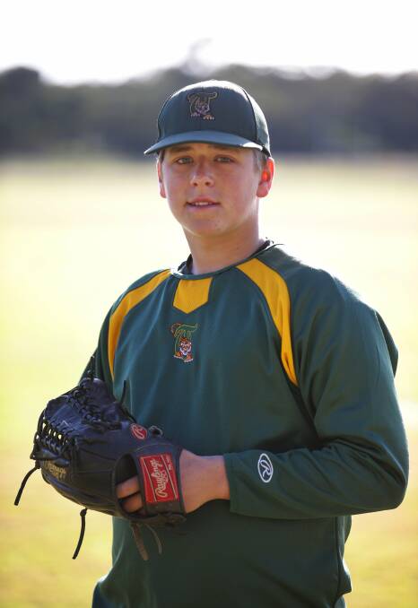 SPEED MAN: Pitcher Tom Holland is headed to Mexico with the Australian under-15 baseball team this month. Picture: Peter Stoop