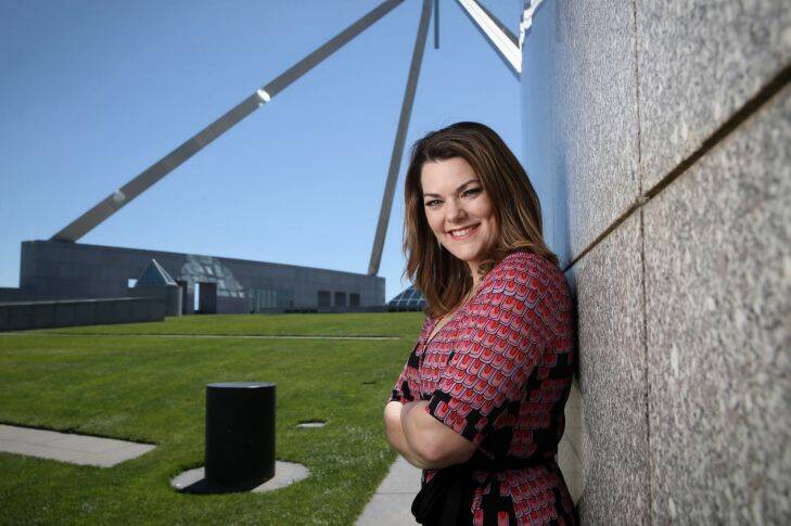EMBARGOED FOR SUNDAY LIFE, FEB 12/17 ISSUE. FIFO MUMS STORY. ?? 
Greens Senator Sarah Hanson-Young at Parliament House in Canberra on Friday 14 October 2016. Photo: Andrew Meares Photo: Andrew Meares