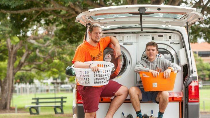 Lucas Patchett and Nicholas Marchesi's mobile laundry service attracted $1.47 million in donations and reported a profit of $1.16 million in 2016. Photo: Paul Harris