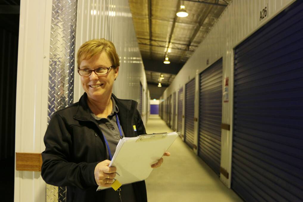 SPACIOUS: Lenci Taylor among some of the storage units at her business. Picture: David Stewart