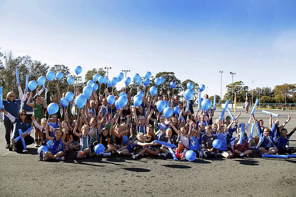 CLUB FUN: Some of the 70 juniors who took part in WDNA's National Netball Day celebrations.