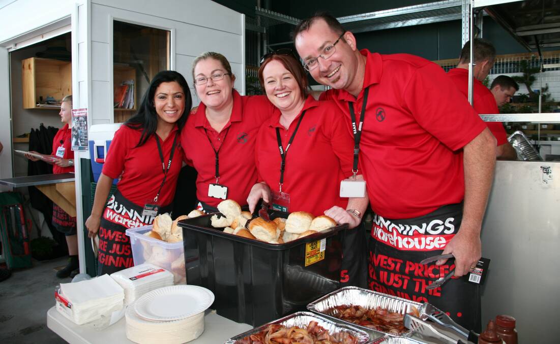 DIG IN: Enjoy the weekend barbecue at Bunnings Morisset and support local RFS personnel. Picture: Stephen Wark 