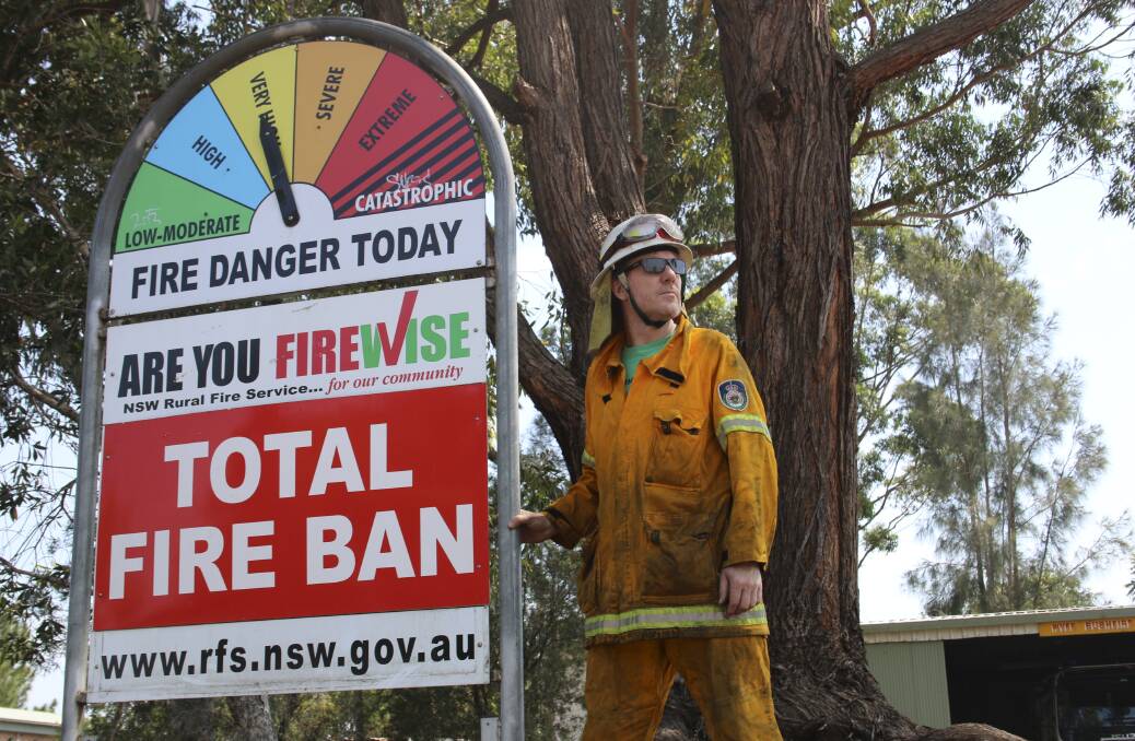 FORECAST: Peter Johnson of Wyee Rural Fire Service. Picture: Jamieson Murphy